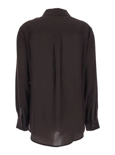 P.a.r.o.s.h Buttoned Long-sleeves Shirt In Brown