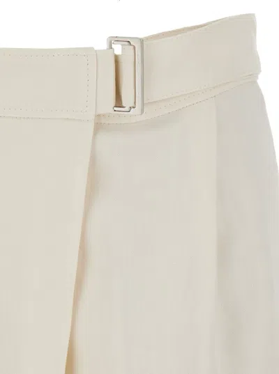 Brunello Cucinelli Linen Blend Trousers In Gray