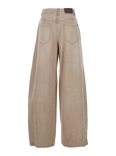Brunello Cucinelli Baloon Jeans In Brown