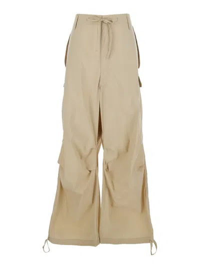 P.a.r.o.s.h Drawstring Cargo Pants In Brown