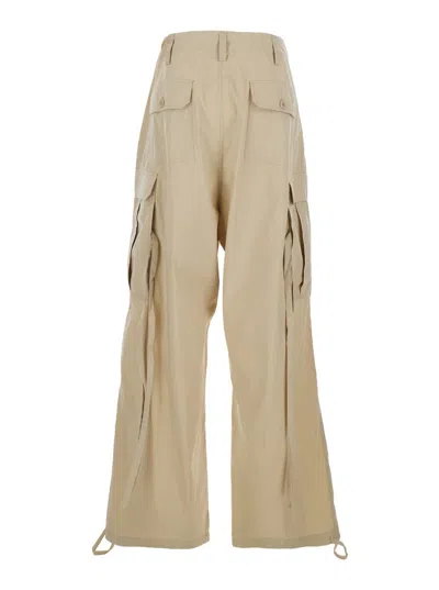 P.a.r.o.s.h Drawstring Cargo Pants In Brown