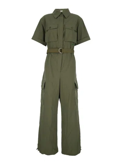 P.a.r.o.s.h Cotton Jumpsuit In Green