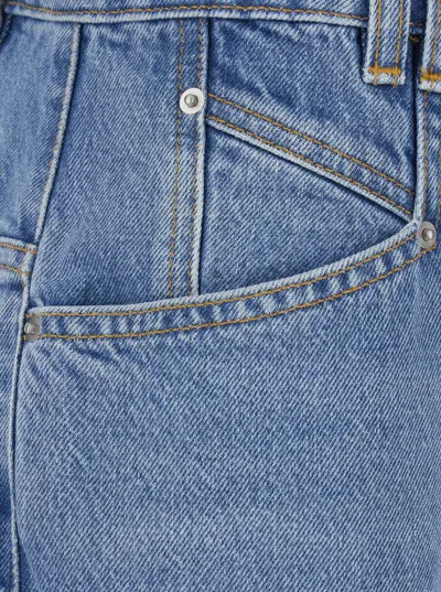 Isabel Marant Lemony High Waist Wide Pants In Blue