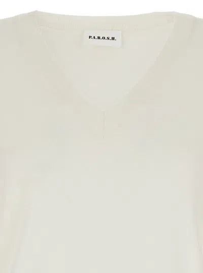 P.a.r.o.s.h V Neck Knit In White