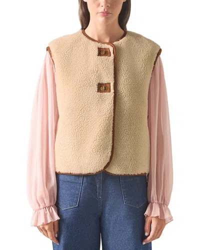 Lk Bennett Bow Gilet In Brown