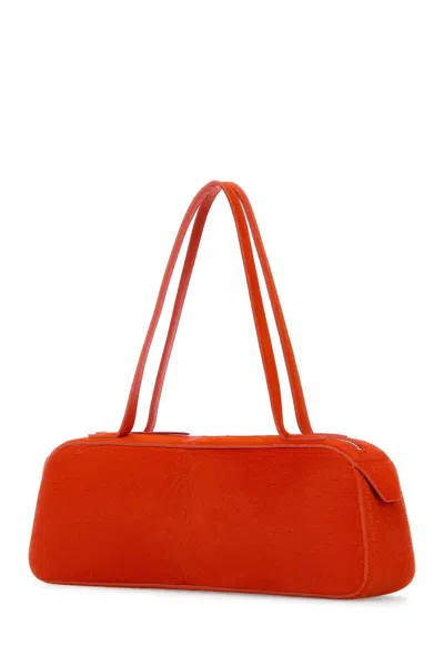 Khaite Orange Calf Hair Simona Shoulder Bag In Orange