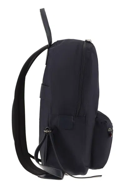 Kiton Technical Fabric Backpack With Logo In Black