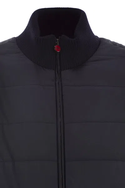 Kiton Technical Fabric Bomber Jacket In Black