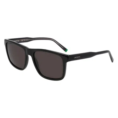 Lacoste Casual Elegance 56mm Rectangular Sunglasses In Black