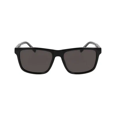 Lacoste Casual Elegance 56mm Rectangular Sunglasses In Black