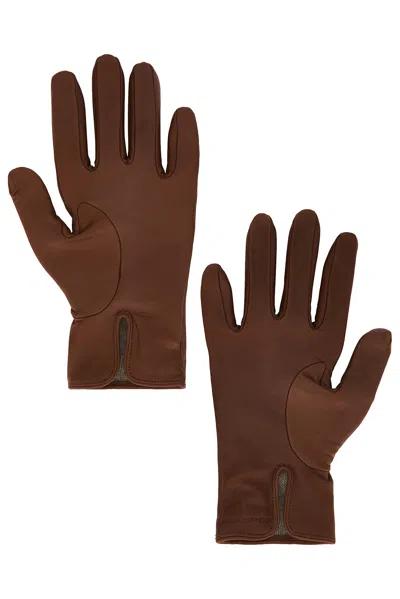 Nour Hammour Short Gloves In Brown