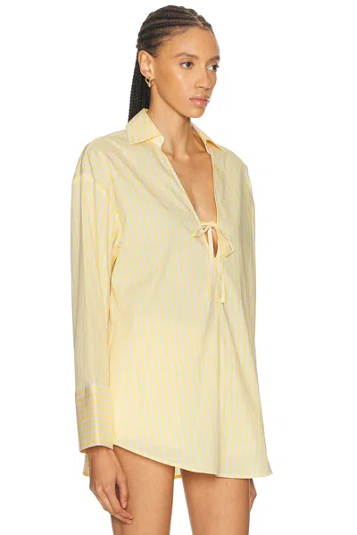 Solid & Striped The Livia Tunic Top In Yellow