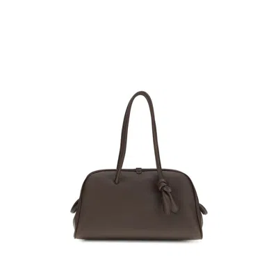 Jacquemus Brown Calf Leather Bos Taurus Handbag In Brown