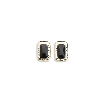 Self-portrait Rectangular-shape Earrings In Brown