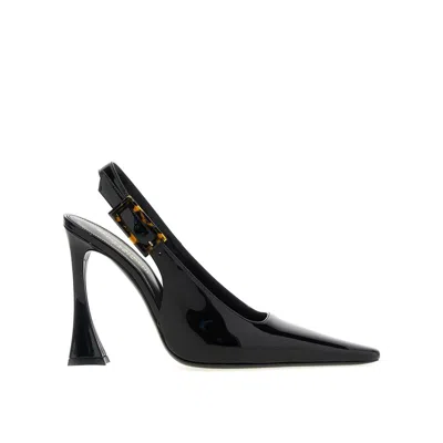 Saint Laurent Dune Patent Slingback Pumps In Black