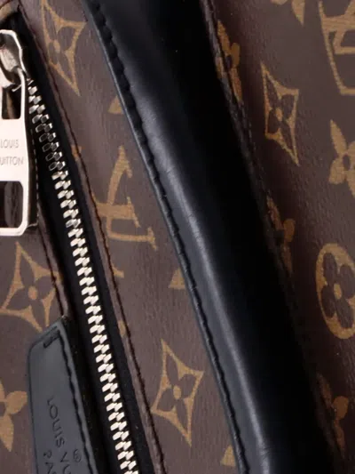 Pre-owned Louis Vuitton Josh Macassar Monogram Canvas Backpack In Black