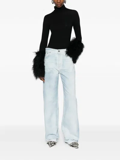 Haikure Five-pocket Belt-loop Jeans In Blue