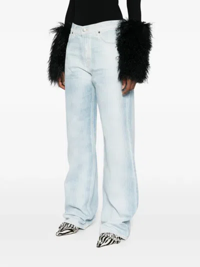 Haikure Five-pocket Belt-loop Jeans In Blue