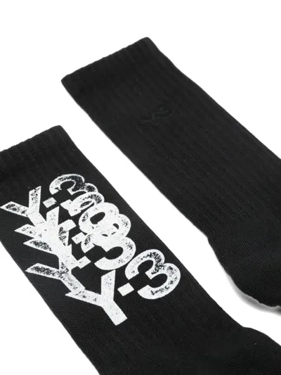 Y-3 Logo-detail Socks In Black