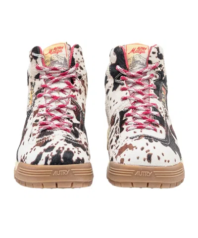 Autry High-top Patterned Ankle Length Boots In Multi