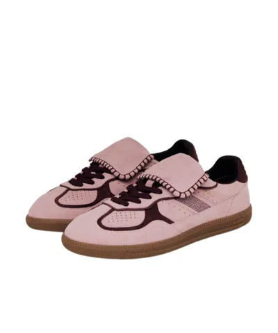 Alohas Tb.490 Club Suede Pink Leather Sneakers Altezza Tacco 2 Cm In Multi