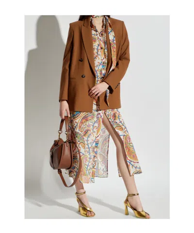 Etro Belted Paisley-print Cotton-voile Midi Shirt Dress In Multi