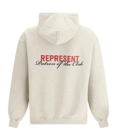 Represent Classic Hoodie With Front Kangaroo Pocket And Adjustable Drawstring In Neutral