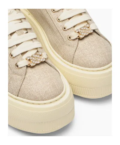 Casadei Hogan Leather Shoes Sneakers In Animal Print