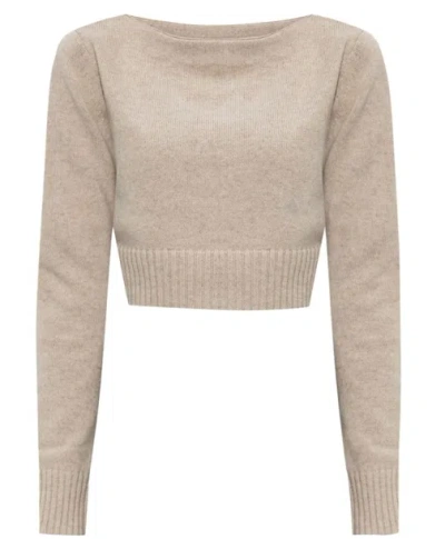 Max Mara Black Wool Sweaters In Neutral