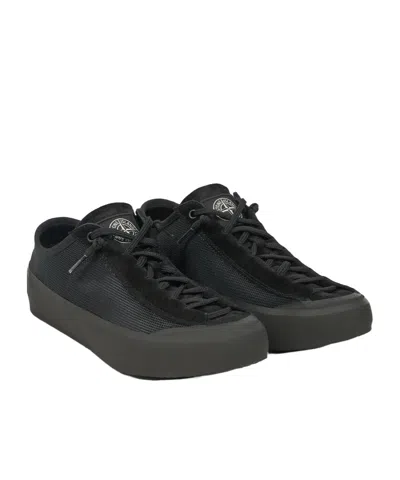 Stone Island Low-top Trainer With Compass Patch In Black