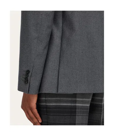 Ferragamo Two-button Single-breasted Blazer In Gray