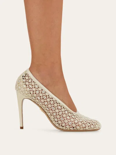 Ferragamo Sand Mesh Sol 95 Pumps In Brown