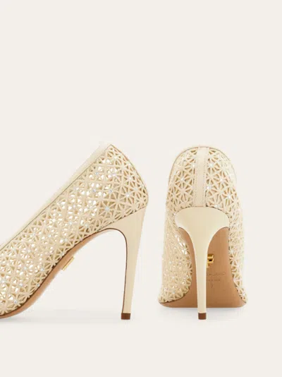 Ferragamo Sand Mesh Sol 95 Pumps In Brown