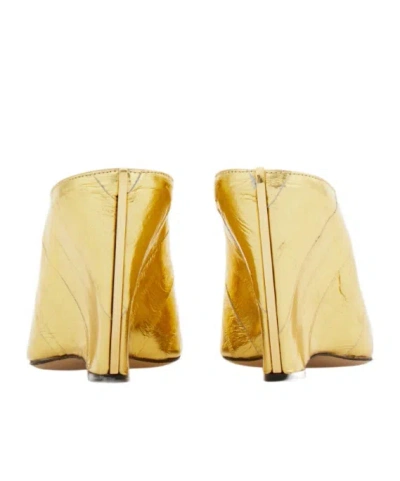 Ferragamo Wedge Mule In Gold