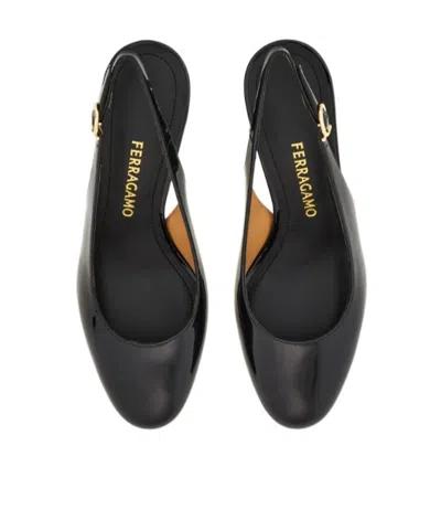Ferragamo Slingback In Black