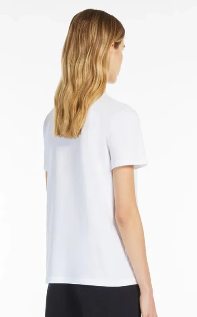Max Mara White Cotton T-shirts And Polos In White