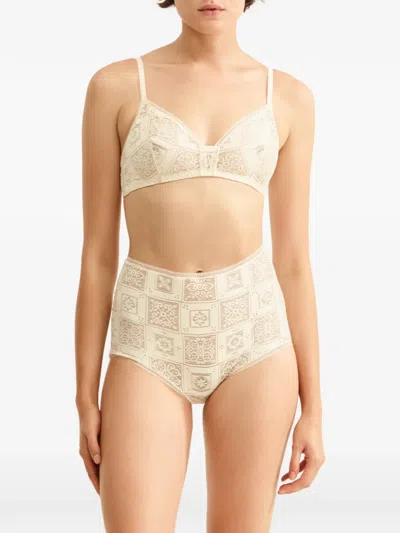 Eres Mosaic Wireless Triangle Bikini Top In Neutral
