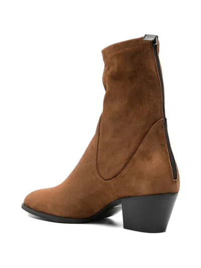 Evaluna Zip-fastening Boots In Brown