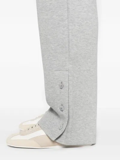 Gucci Button-detail Track Pants In Gray