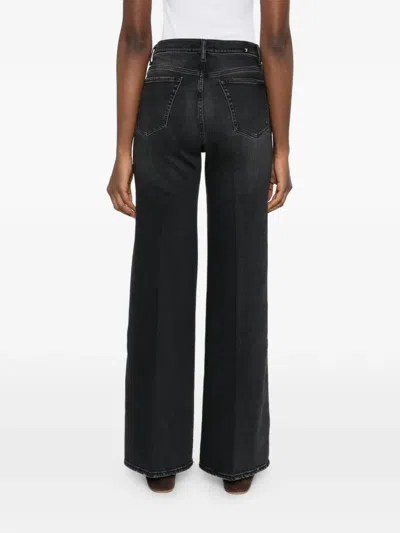 Seven Modern Dojo Flared Denim Jeans In Black