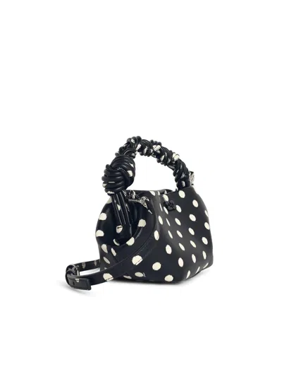 Ganni 'bou' Mini Bag In Black Lear In Black