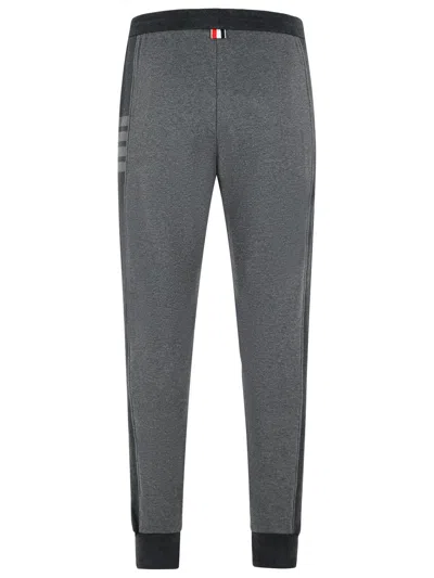 Thom Browne Solid Loopback Jersey 4-bar Sweatpants In Gray