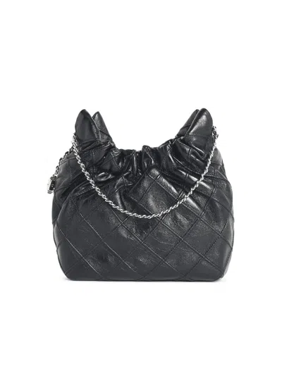 Tory Burch 'fleming' Mini Bag In Black Lear In Pattern