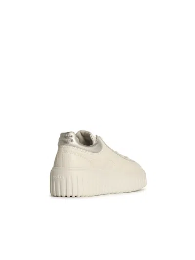 Hogan 'h Stripes' White Lear Sneakers In White