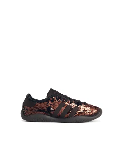 Adidas Originals Adidas X Wales Bonner X Wales Bonner Karintha Sequin And Satin Sneakers In Brown