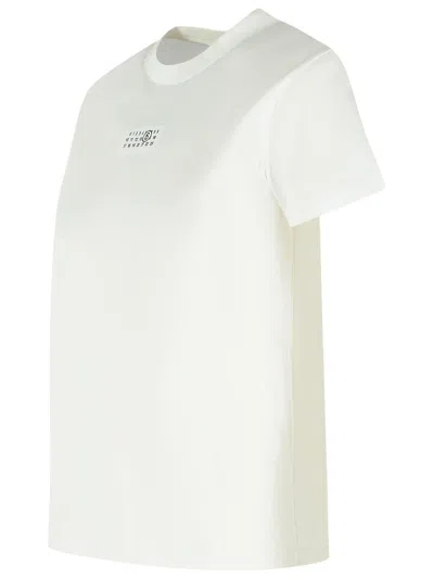 Mm6 Maison Margiela Mm6 By Maison Margiela Numeric Cotton Jersey T-shirt In White