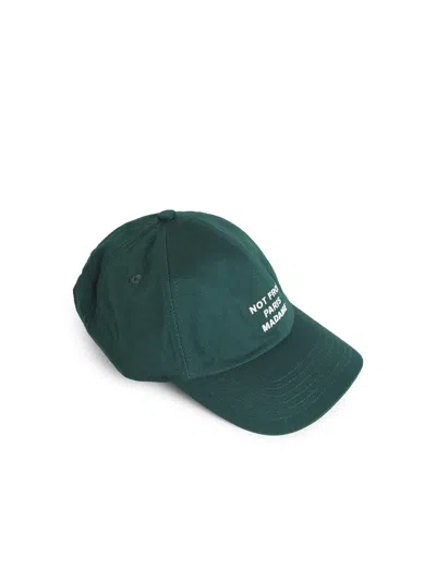 Drôle De Monsieur Drole De Monsieur Green Cotton Cap In Green