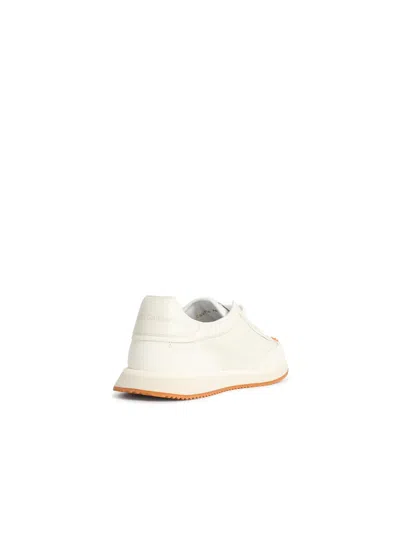 Dolce & Gabbana Men White Low Top Sneakers With Logo Patch On Tongue And Side In Leather Man