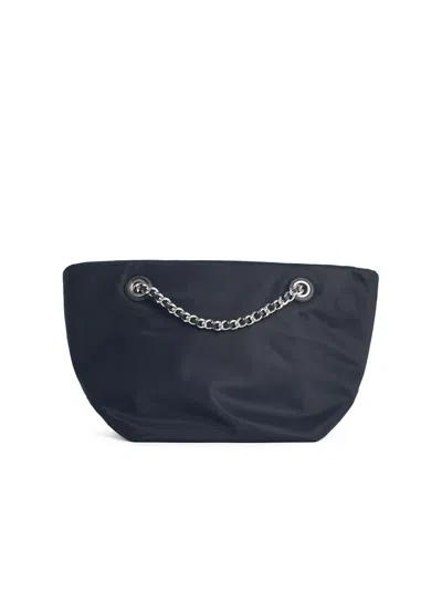 Tory Burch 'shopping Ella' Mini Bag With Black Nylon Chain In Purple