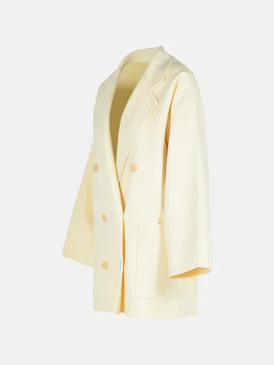 Max Mara Orma Double-breasted Wool And Cashmere-blend Felt Coat In Yellow